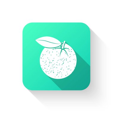 Turuncu düz stil. Simge, sembol tropikal narenciye meyve