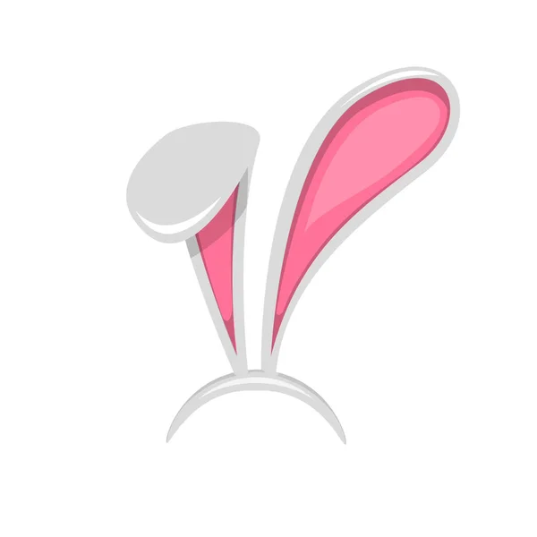 Masque d'oreilles de lapin de Pâques. Ressort à poupe — Image vectorielle