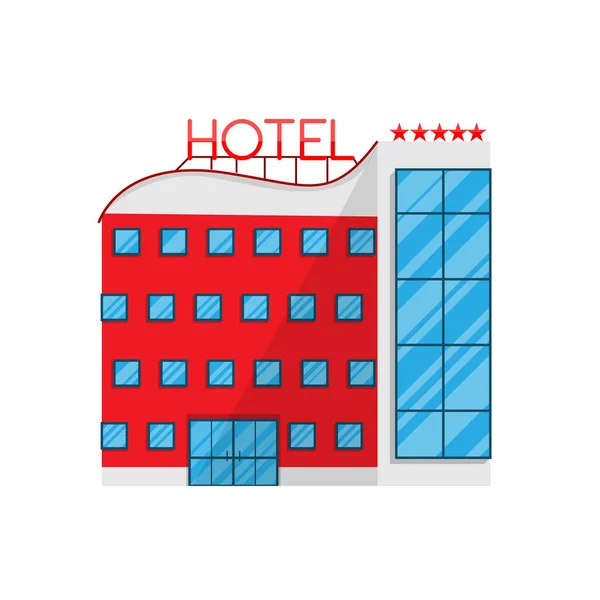 Hotel in Flat style isolated on white background Vector Illustration