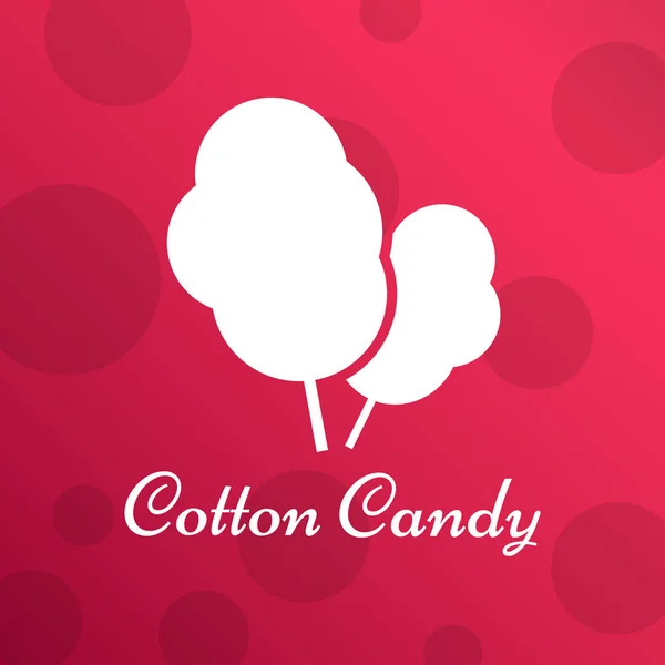 Cotton Candy isolerade logotypen Emblem för dina produkter, vektorillustration av handgjorda. — Stock vektor