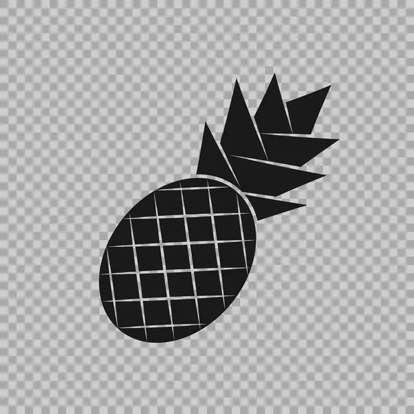 Ananász, egy lapos stílusú egy felirat. Ikon, trópusi gyümölcs elszigetelt háttér jelképe. — Stock Vector