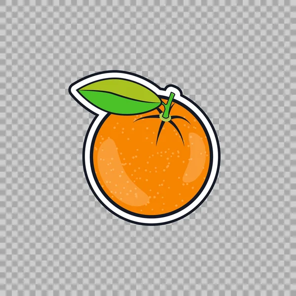Narancssárga lapos stílusú elszigetelt. Ikon, szimbólum trópusi citrusfélék átlátszó háttérrel, természetvédelmi témája — Stock Vector