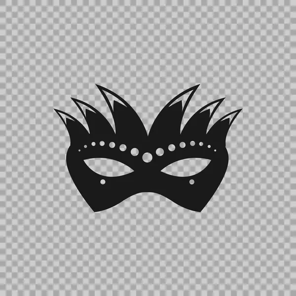 Venetiaanse pictogram symbool carnaval masker geïsoleerd op een transparante achtergrond — Stockvector