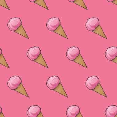 Dondurma ürününüzü vektör çizim için bir karikatür tarzı sarıcı bir gözleme fincan izole. Desen, arka plan, süt, tatlı tasarımlar içinde yenileme iyidir