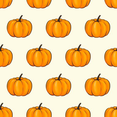 Kabak izole sorunsuz duvar kağıdı modeli şal karikatür tarzı. Vektör çizim sonbahar ve projeleriniz için şükran günü için bir kutlama