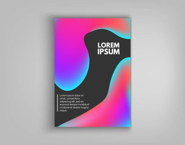 Broşür kapak tasarım kartları izole. Dinamik moda düz tasarımı. Poster, afiş, el ilanı, afiş, kartvizit ve diğer projeler. Vektör çizim