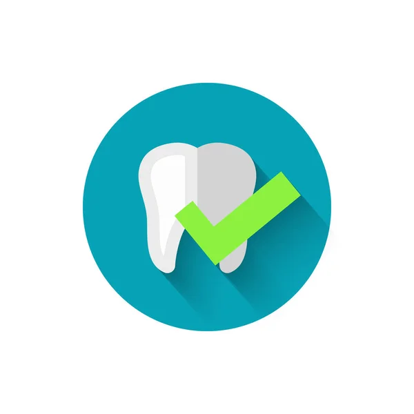 Düz tasarım stil vektör illüstrasyon izole diş simgesi. Stomatology şık renk teması modern, minimalist simgesi. Web ve mobil uygulamalar ve diğer projeler için tasarım — Stok Vektör