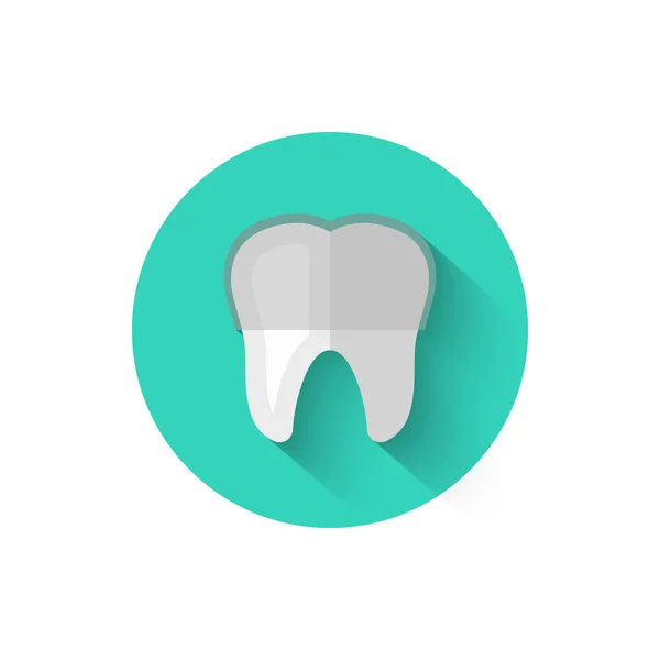 Düz tasarım stil vektör illüstrasyon izole diş telleri simgesi olan diş. Stomatology şık renk teması modern, minimalist simgesi. Web ve mobil uygulamalar ve diğer projeler için tasarım — Stok Vektör