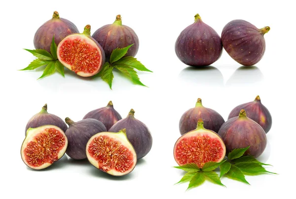 Ripe figs isolated on white background — Stock Photo, Image
