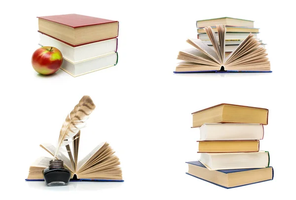 Books isolated on white background. — Stock Photo, Image