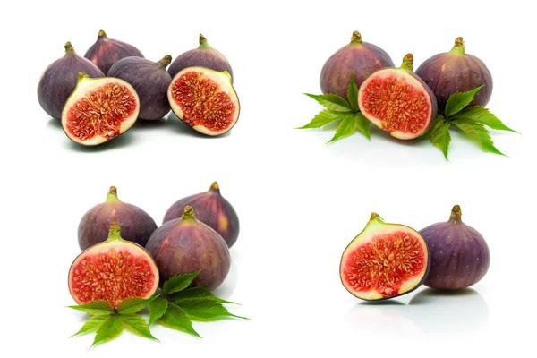 Ripe juicy figs on a white background — Stock Photo, Image