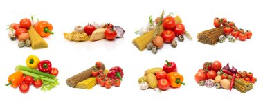 Beyaz arka plan üzerinde izole gıda.