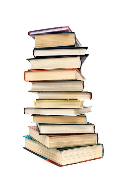 Stack of Books Isolado em um fundo branco — Fotografia de Stock