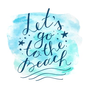 vektör yazı üzerine suluboya