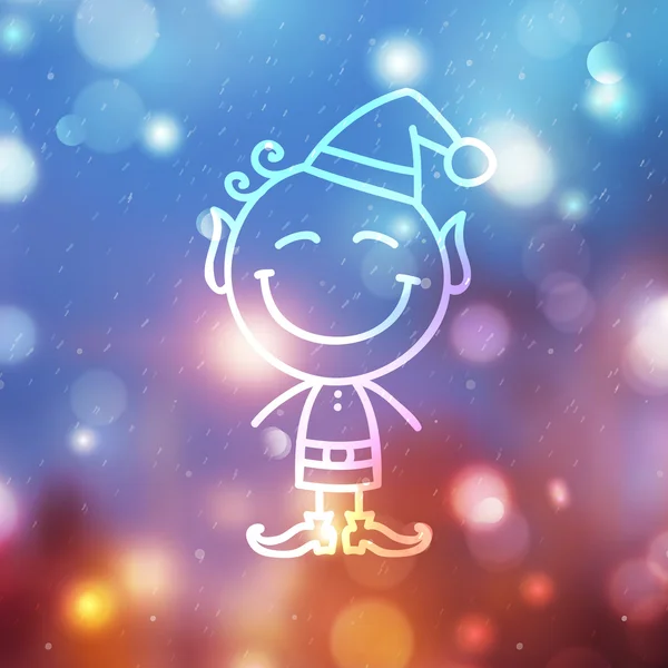 Christmas angel on blurred backround — Stock Vector