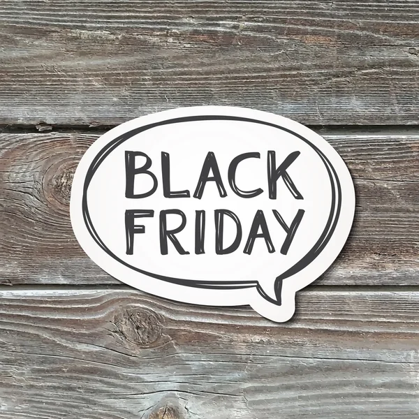 Black Friday Schriftzug auf Holzstruktur Stockillustration