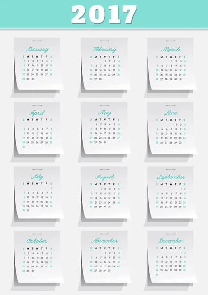 Vector calendar grid — Wektor stockowy