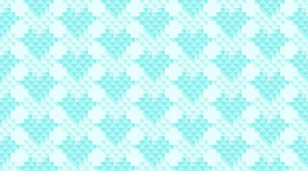Coeurs géométriques motif sans couture — Image vectorielle