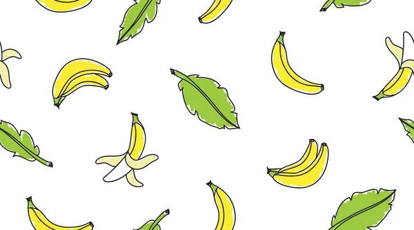 Bananas desenhadas à mão — Vetor de Stock