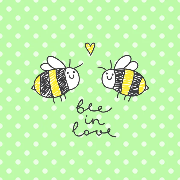 Bonito abelhas casal —  Vetores de Stock
