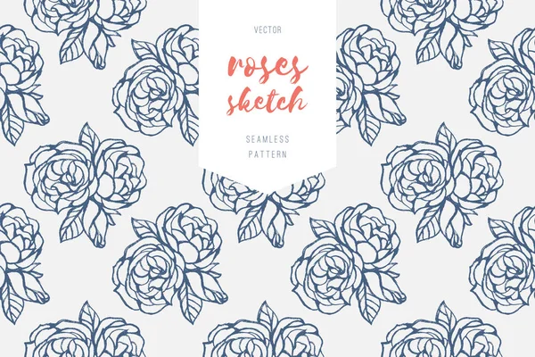 Vintage rose naadloze — Stockvector