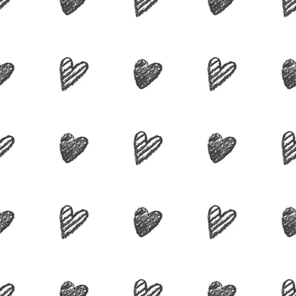 Corazones dibujados a mano — Vector de stock