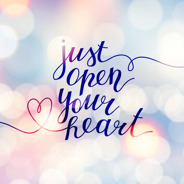 Apri il tuo cuore — Vettoriale Stock