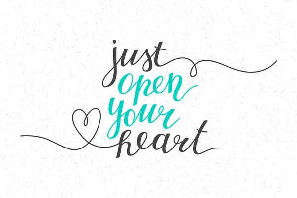 Just open your heart — Stock Vector