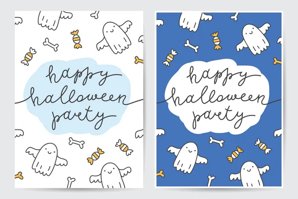 Šťastný halloween party Stock Ilustrace