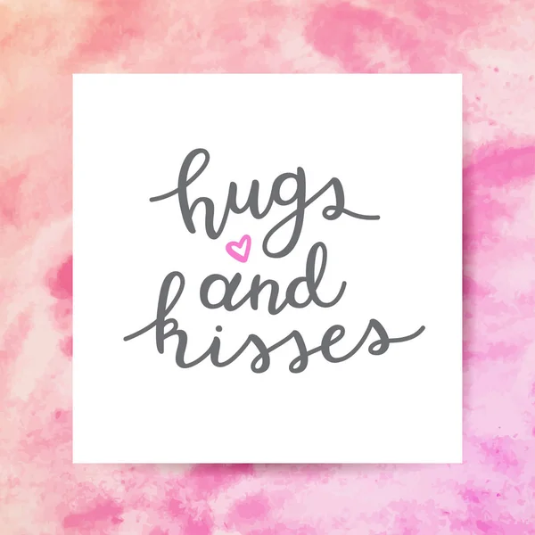 Abraços e beijos —  Vetores de Stock