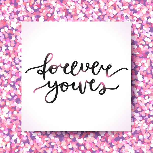 Forever bokstäver yours — Stock vektor