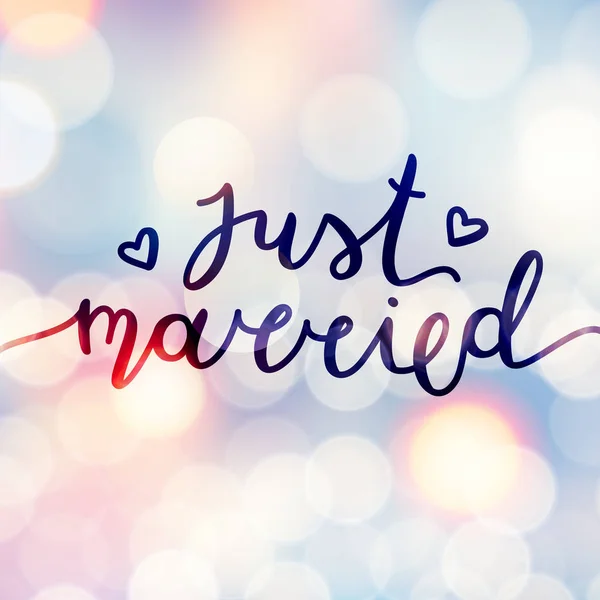 Just married lettering Stock Illustration