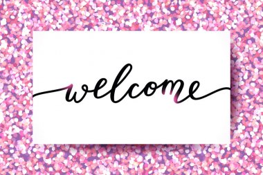 Hoş geldiniz vektör harfleri