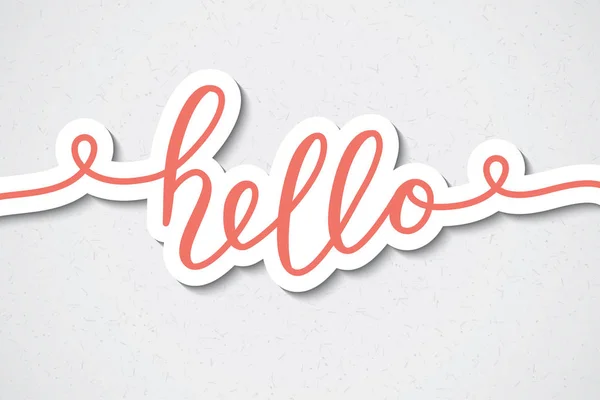 Hello vector lettering — Stock Vector