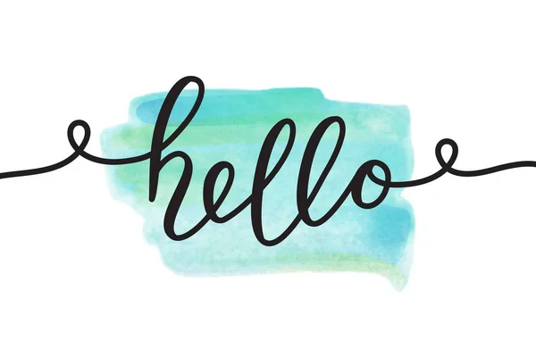 Hello vector lettering — Stock Vector