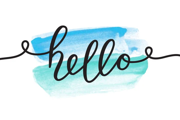 Hello vector lettering — Stock Vector