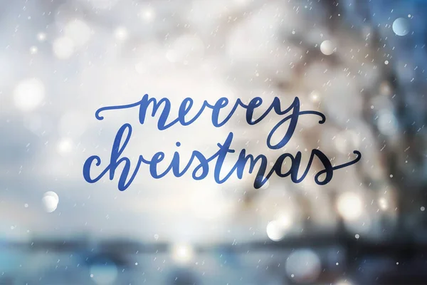 Merry christmas lettering — Stock Vector