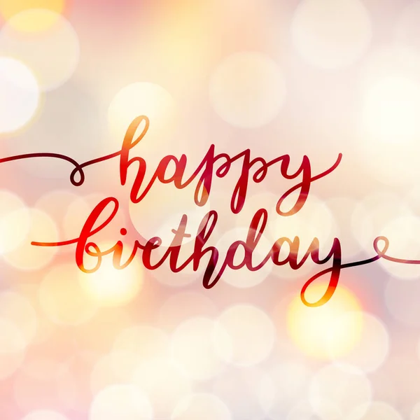 Happy birthday lettering — Stock Vector