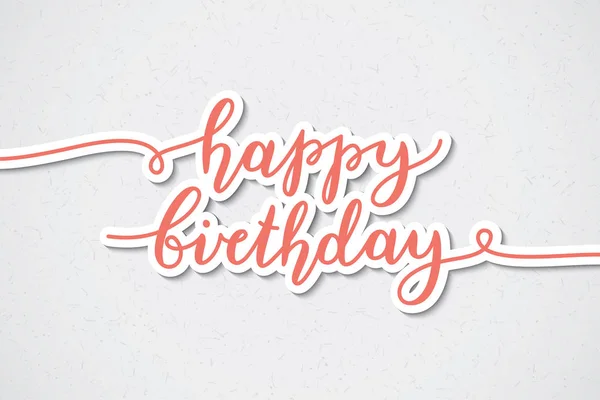Happy birthday lettering — Stock Vector