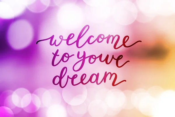 Welcome to your dream — Stock Vector