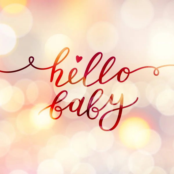 Merhaba bebek yazı — Stok Vektör
