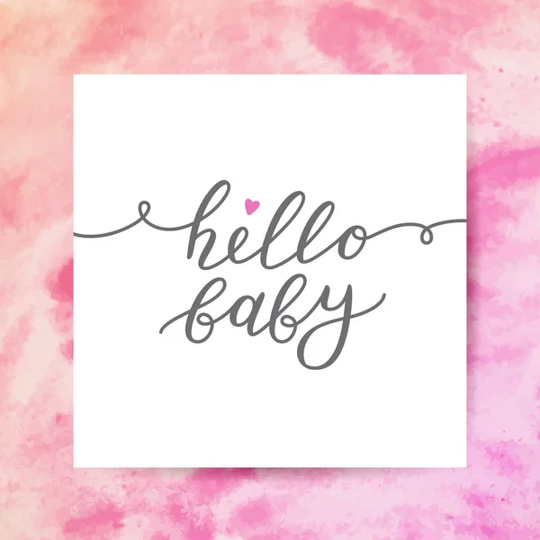 Hallo baby belettering — Stockvector