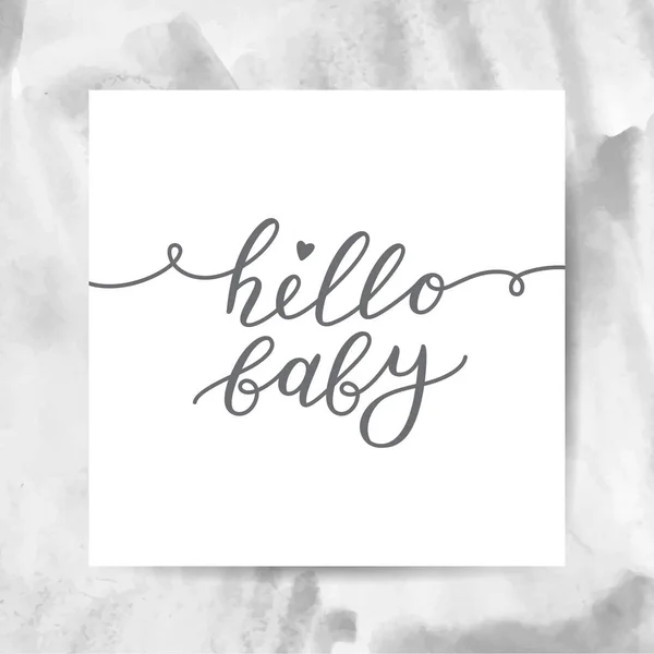 Hallo baby belettering — Stockvector