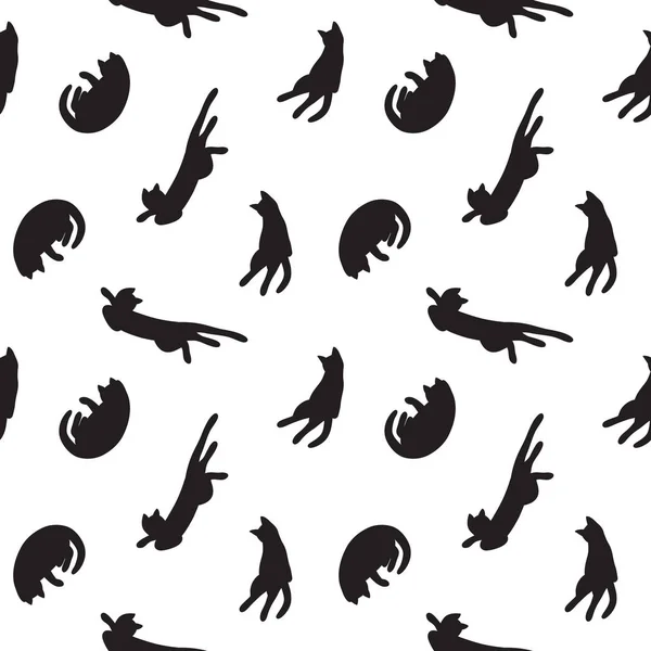 Katten naadloze patroon — Stockvector
