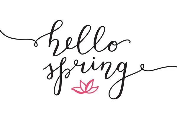 Bonjour lettrage printemps — Image vectorielle