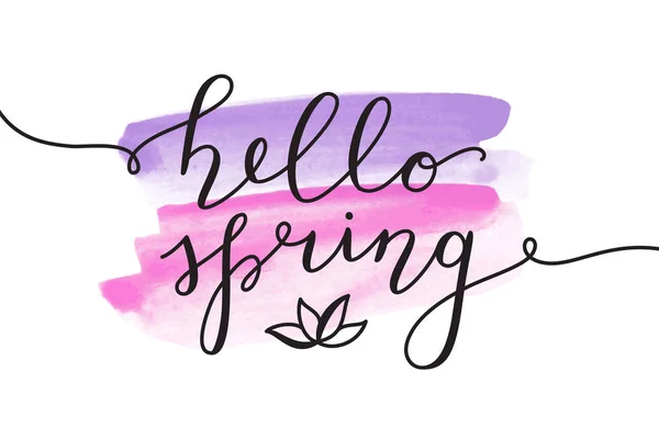 Hello Spring písmo — Stockový vektor