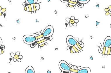 Kelebekler seamless modeli el çekilmiş