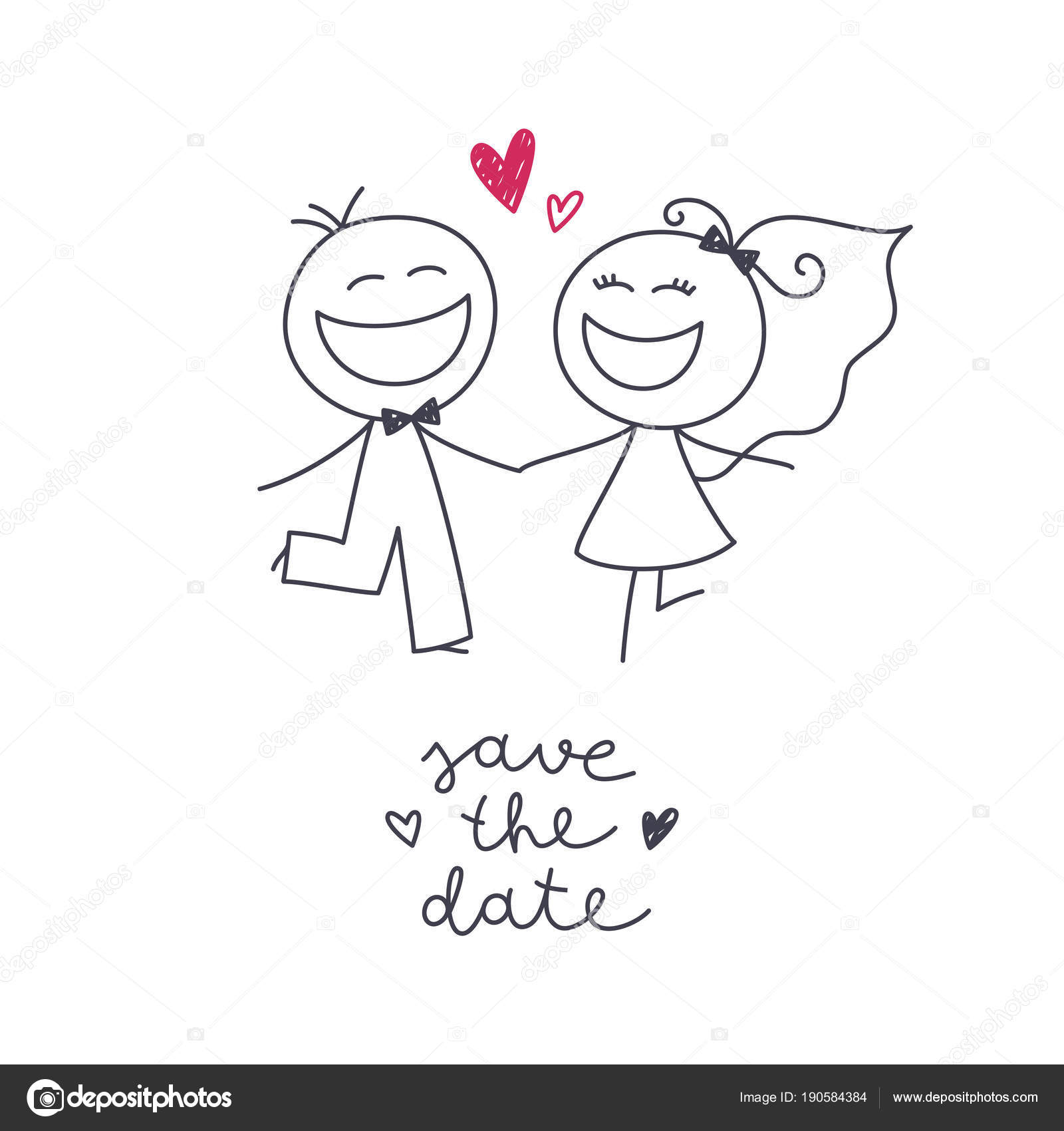 Brautpaar Gezeichnet