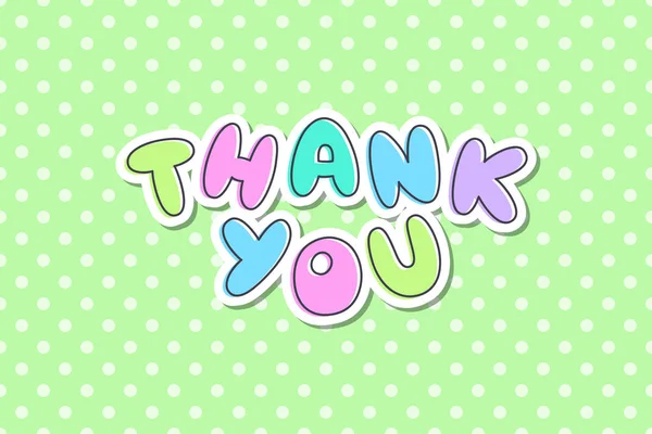 Thank you lettering — Stock Vector
