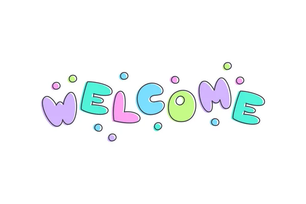 Welcome vector lettering — Stock Vector